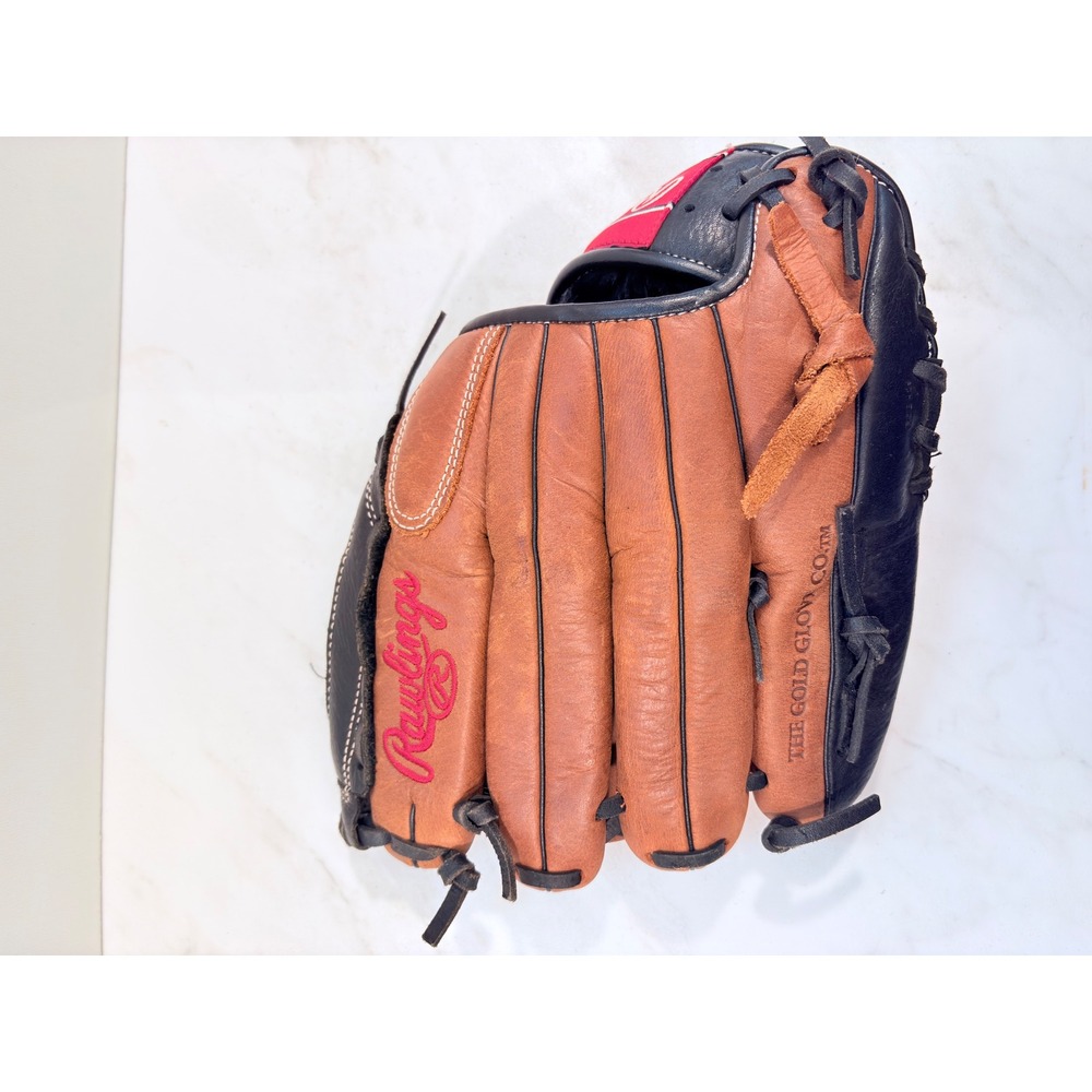 Sportcore Classic Baseball Glove All Leather Shell Rawlings Men Brown Black